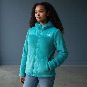 The North Face ' Teal Fleece Hoodie